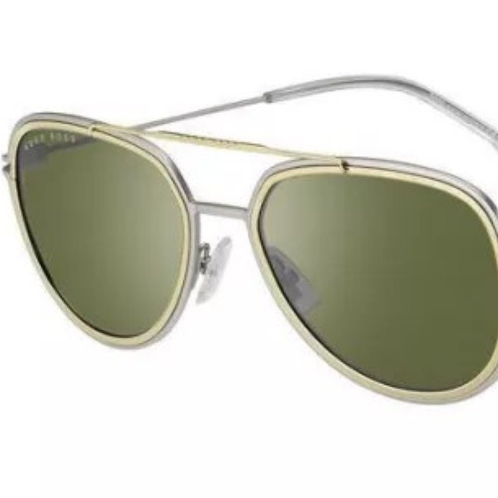 HUGO BOSS Green Aviator Sunglasses
